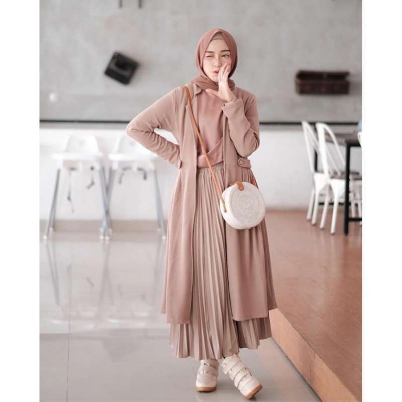 Cardigan muslimah sales