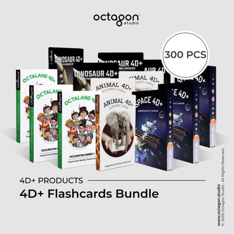 Jual 4d Flashcards Bulk Package 8 300 Pcs Octagon Studio Terbaru November 2021 Harga Murah Kualitas Terjamin Blibli