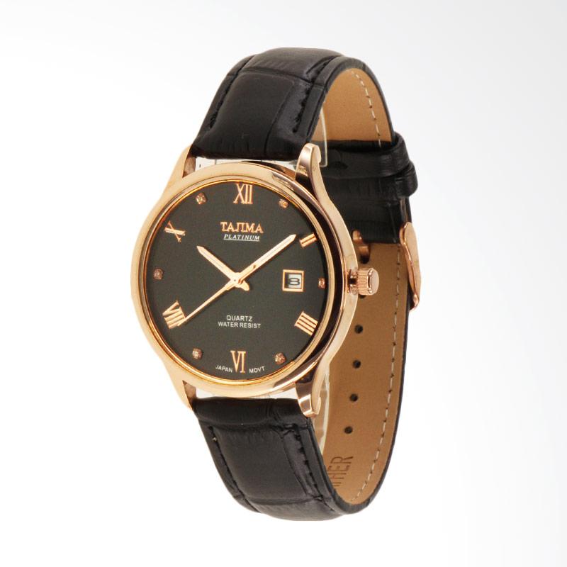 Tajima Analog Watch Date 3099 Leather Date GA 01 Jam Tangan Pria - Hitam