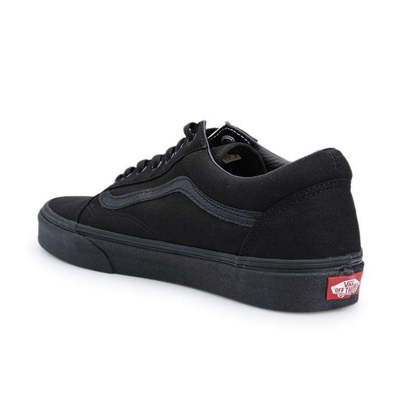 Vans Old Skool Sepatu Sneaker Pria Black/Black [VN000D3HBKA]