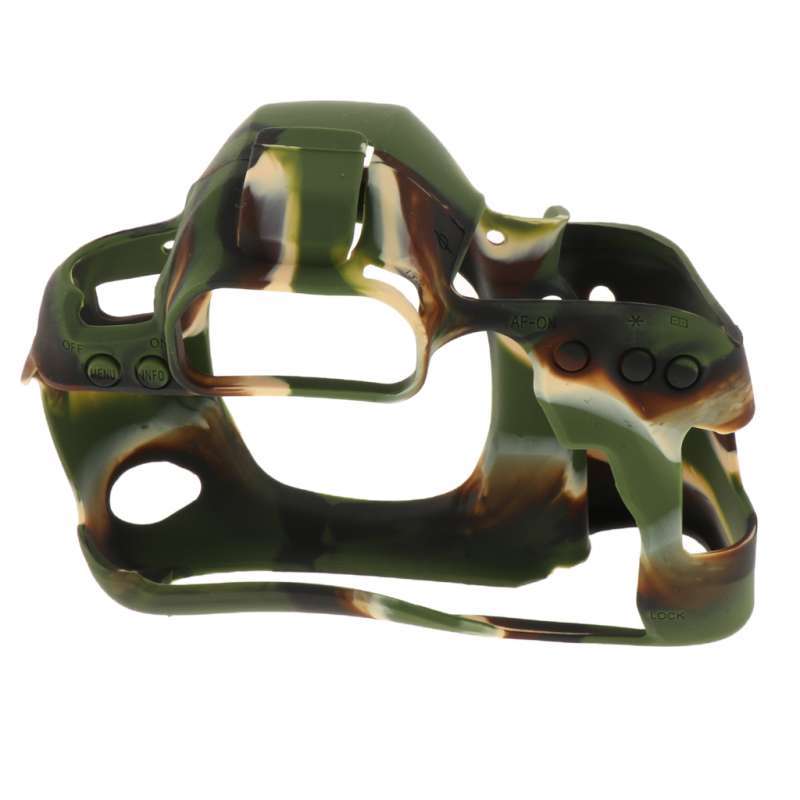 dust proof skin silicone cover camera protector case for canon eos 6d mark ii 6d2 army green