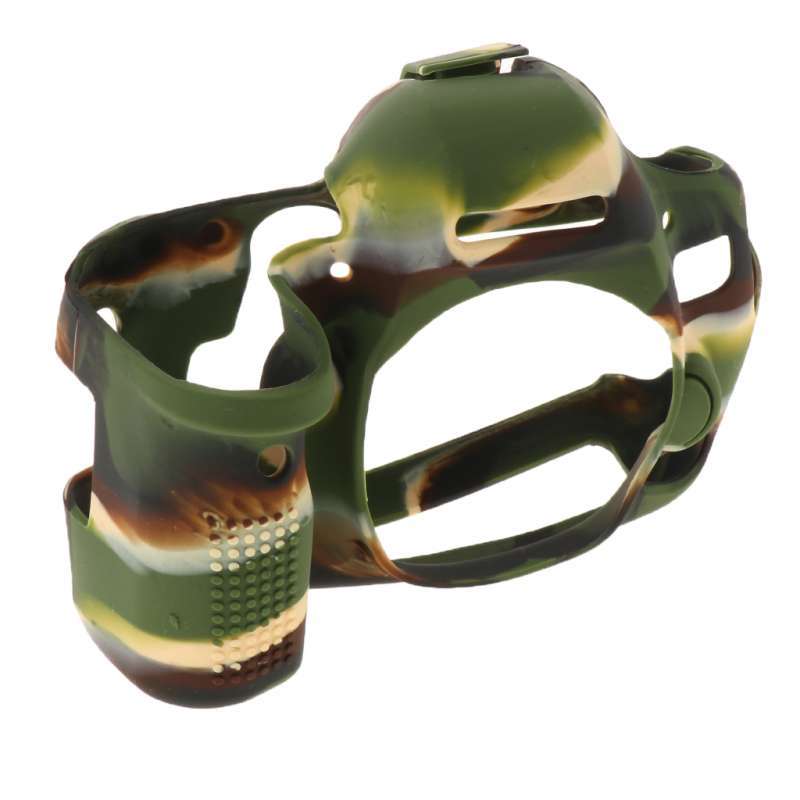 dust proof skin silicone cover camera protector case for canon eos 6d mark ii 6d2 army green