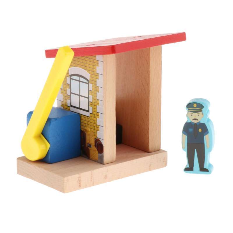 Jual Realistic Kids Wood Plastic Train Scene Accessories Building Play Set Toys Police Station Terbaru Juli 2021 Blibli