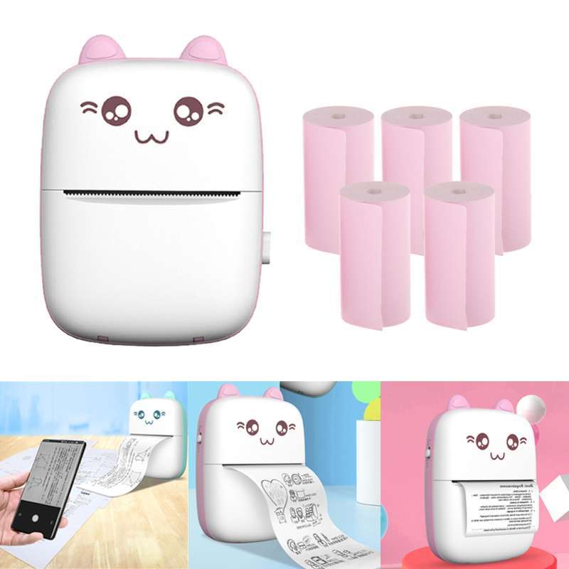 Promo Mini Thermal Photo Printer + 5x 