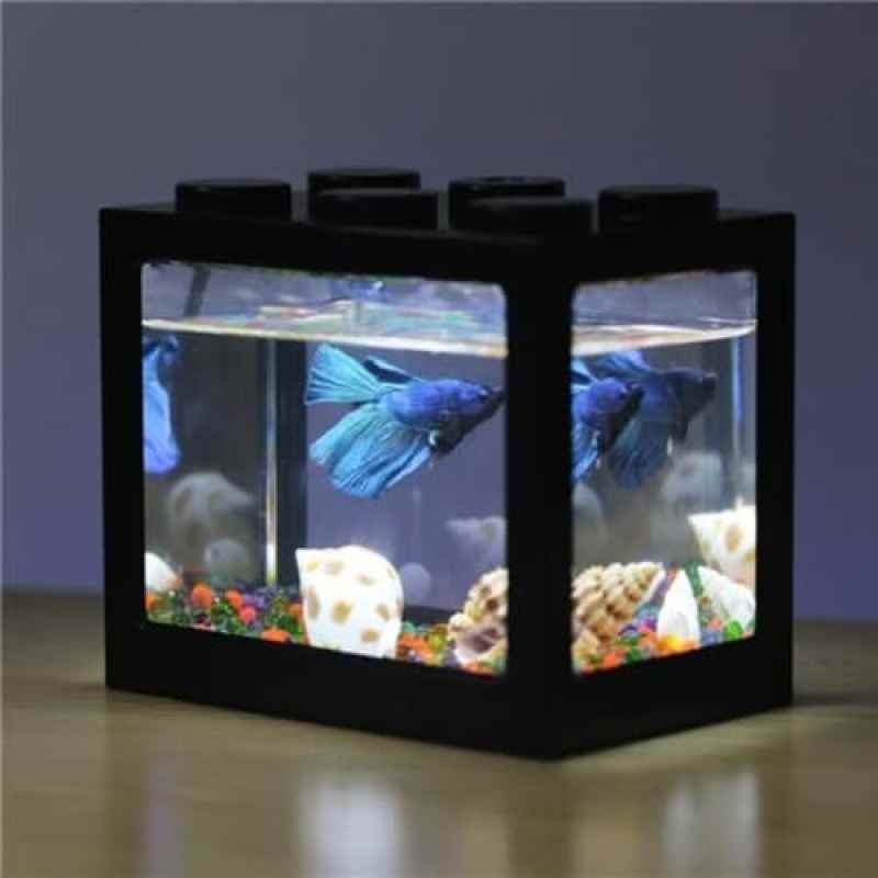 Jual Aquarium Mini Lego Block With Colorful Led Aquarium Ikan Hias Cupang Terbaru Juni 2021 Blibli