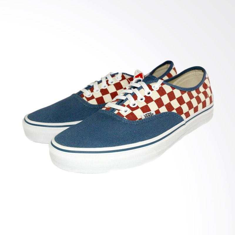 vans authentic blue checkerboard