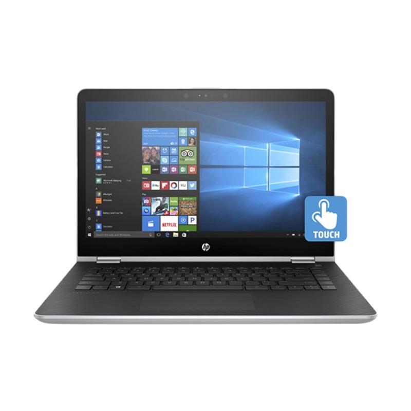 HP Pavilion X360 14-BA005TX Notebook - Silver [Intel Core i7-7500U/8GB RAM/1TB HDD+128GB SSD/14"/Win10]