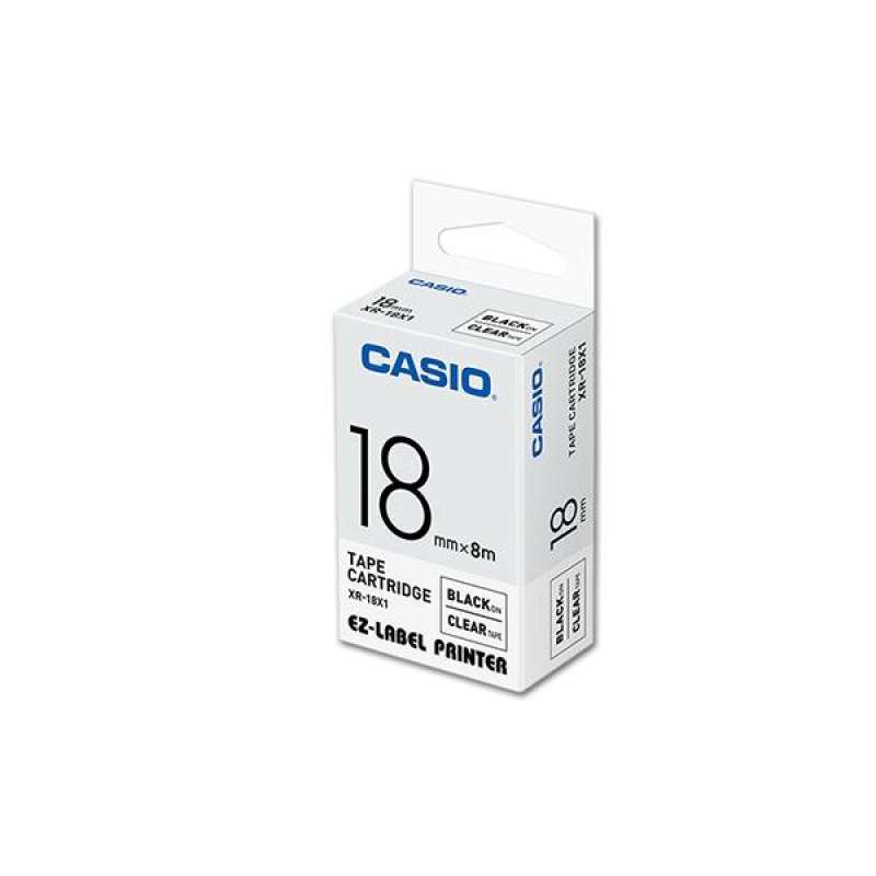 CASIO label machine for color ribbons -18mm [9] There are clear-bottom  black XR-18X1