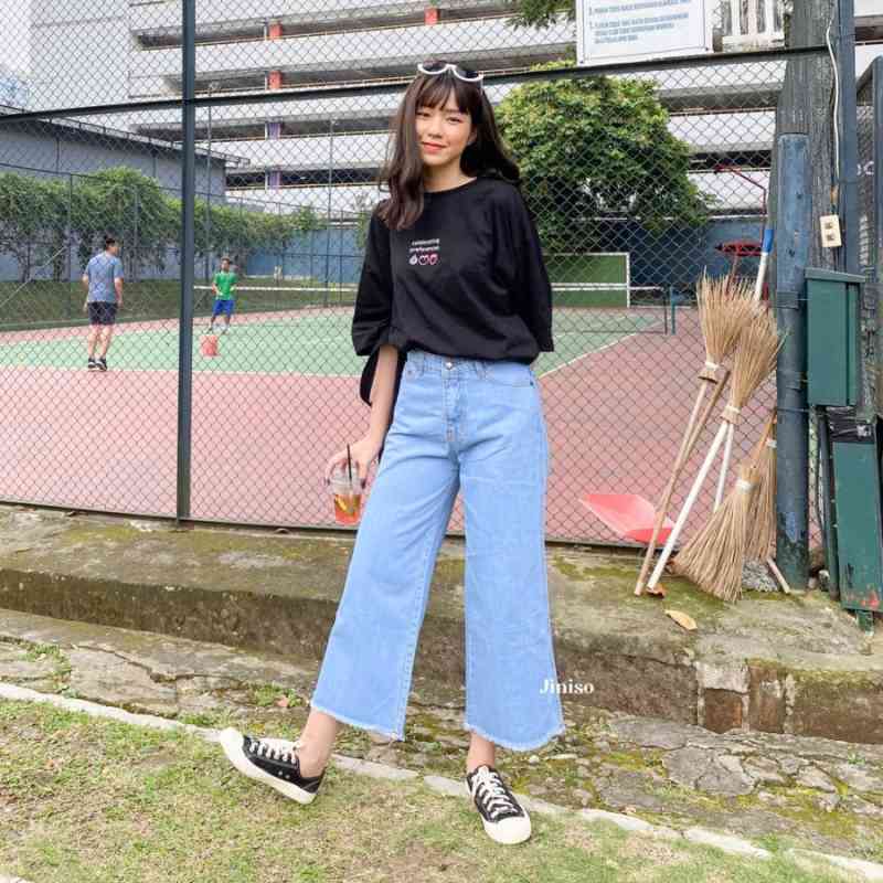 Promo JINISO - Highwaist Kulot Jeans 