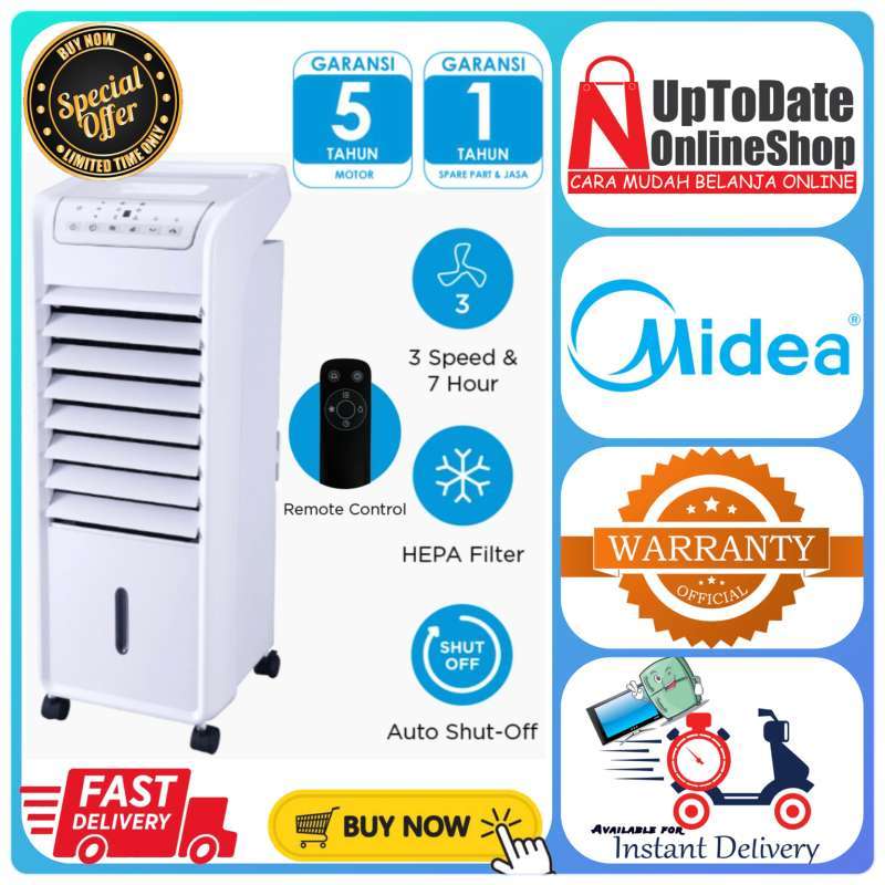 AIR COOLER 6L MIDEA AC 100A AC100 A AC100 A BIG CAPACITY SUPER LOW WATT AIR COOLER MIDEA