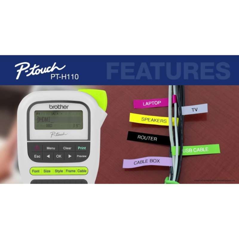 Jual Brother Label Printer PT-H110 Label Maker ORIGINAL ...