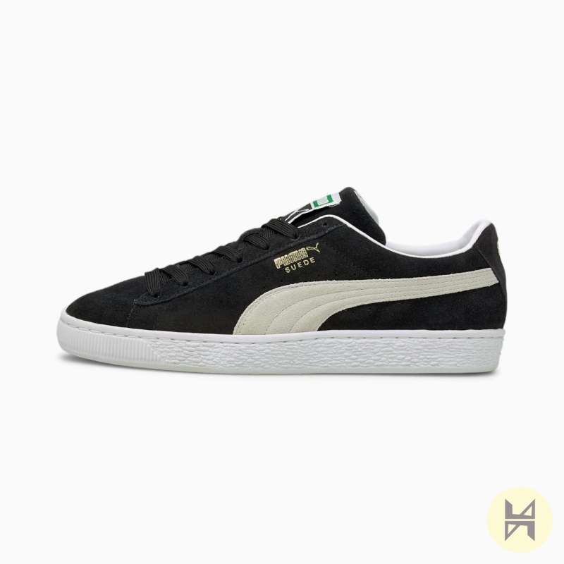 Black and white puma sneakers
