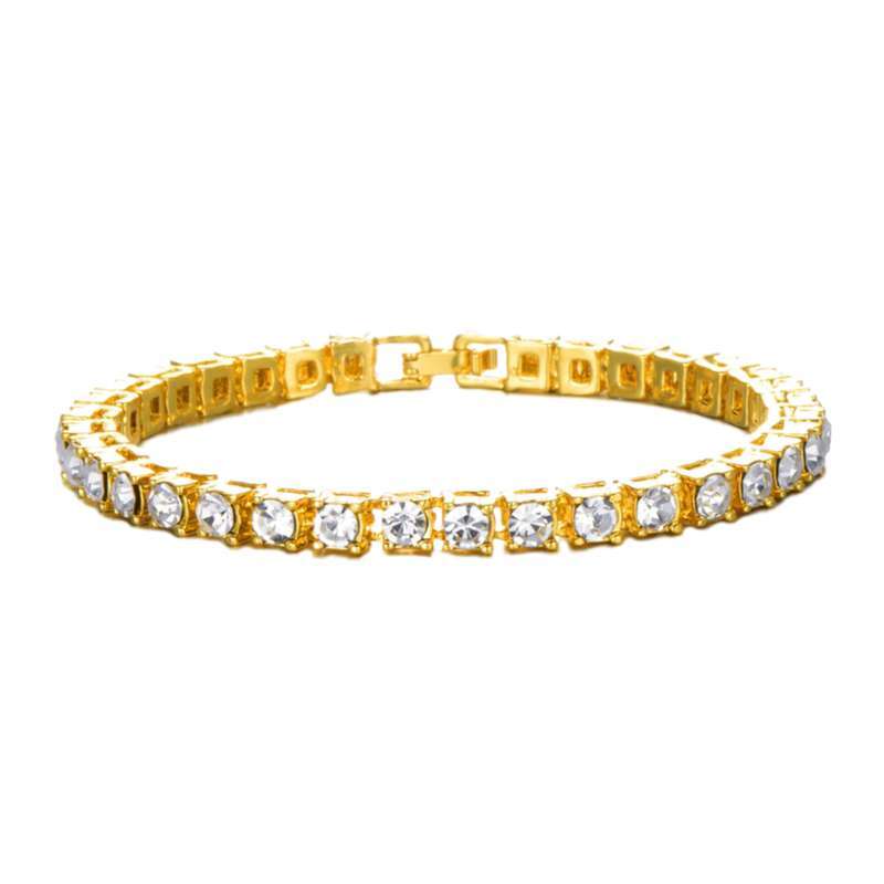 Cuban Link Chain Bangle Bracelet Gold 