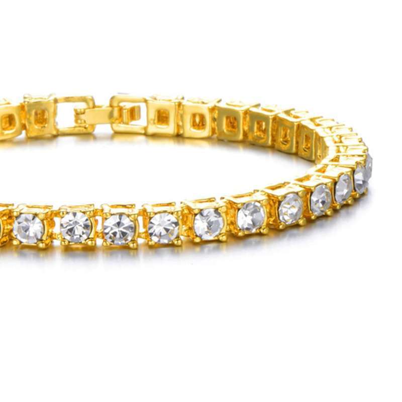 Cuban Link Chain Bangle Bracelet Gold 