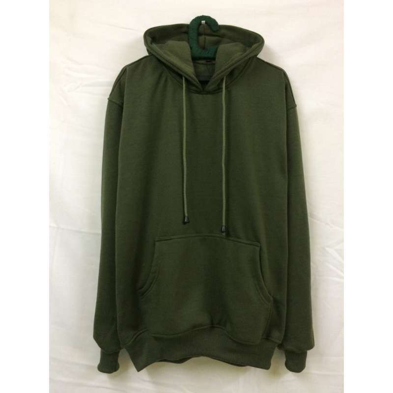 Sweater Hoodie Jaket Switer Hoodie Bahan Fleece Polos Murah Tebal Sweater Polos Army