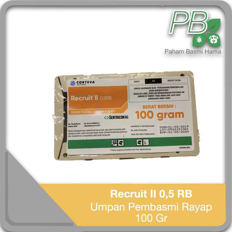 Recruit II 0,5RB - Sentricon - Umpan Pembasmi Koloni Rayap - Corteva -  Dengan Kotak Umpan - 100 Gr