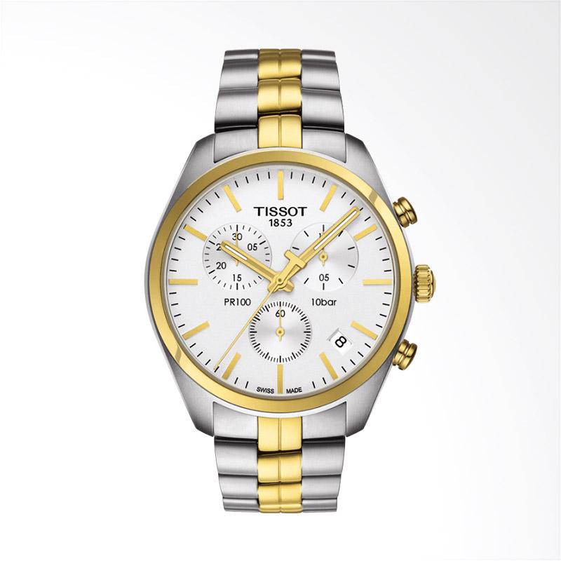 Promo TISSOT PR 100 Chronograph Jam Tangan Pria - Silver Gold Line  [T101.417.22.031.00] - Silver/Gold di Seller Global Grosir - Kab. Sidoarjo,  Jawa Timur | Blibli