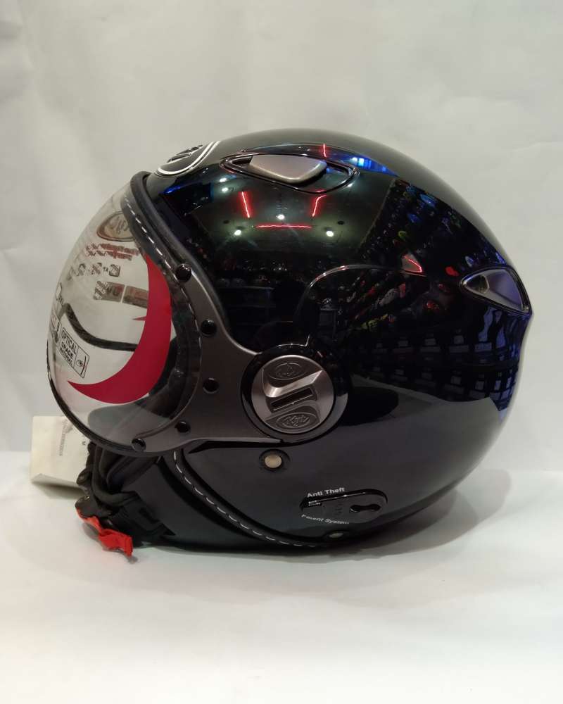 Promo HELM KYT ELSICO SOLID BLACK GLOSS HELM KYT HALF FACE RETRO