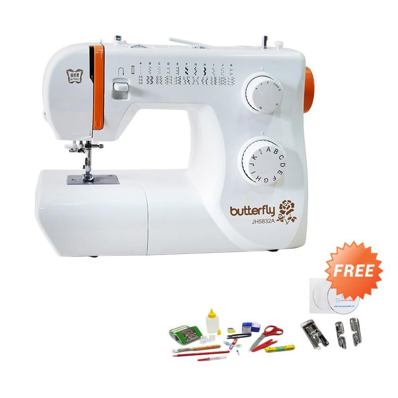 Jual Butterfly Jh 5832a Mesin Jahit Portable Multifungsi Free Sjs Starter Kit Murah Maret 2020 Blibli Com