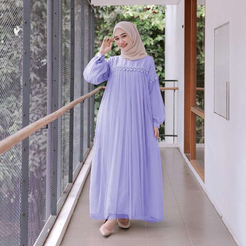 Shanum Dress Maxy Gamis Muslim Mix Tutu Tile Import Outfit Muslim Termurah ZOYYA ZOIA