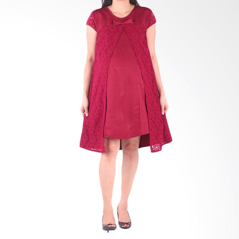 Kelebihan Kekurangan HMILL 1435 Baju Dress Hamil - Merah Dan Harganya