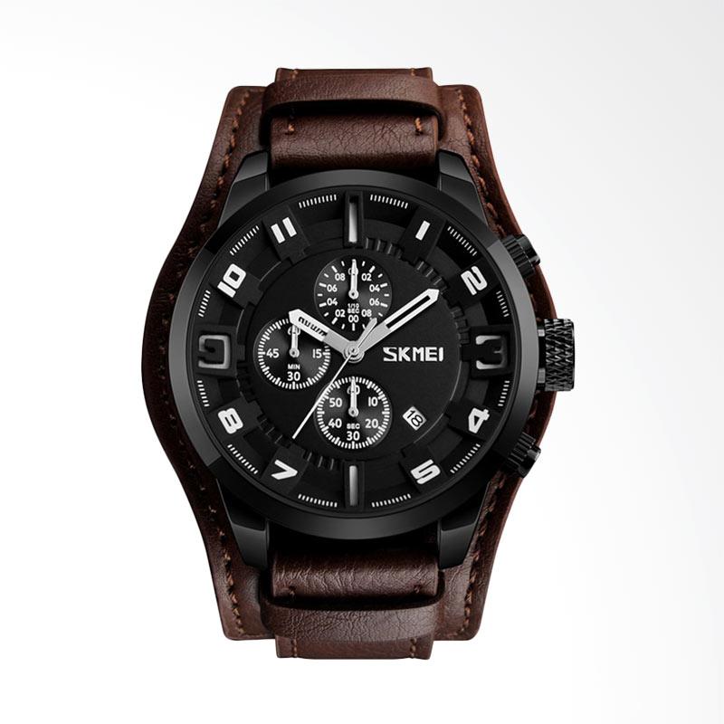 Promo SKMEI Analog Jam Tangan Pria Black [9165] Diskon 60% Di