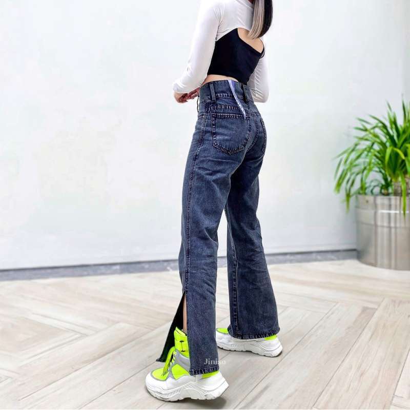 JINISO - Highwaist Loose Slit Jeans 882 