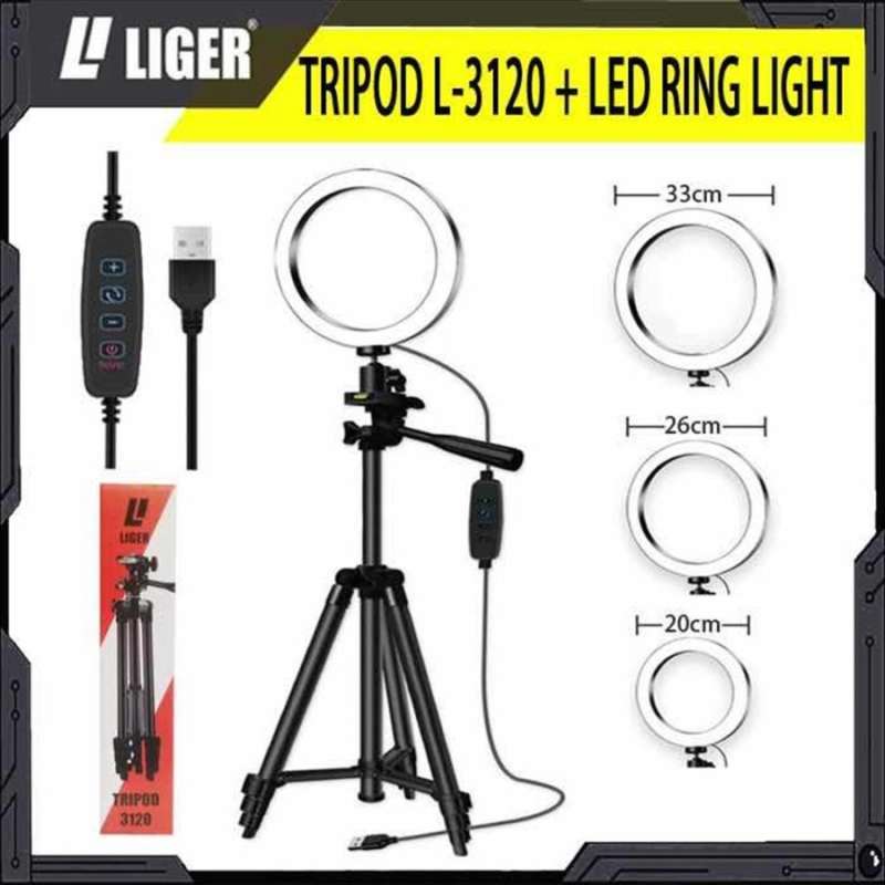 TRIPOD 3120 RING LIGHT LED SELFIE MAKE UP LIVE TIKTOK Ring Light 26 cm  top