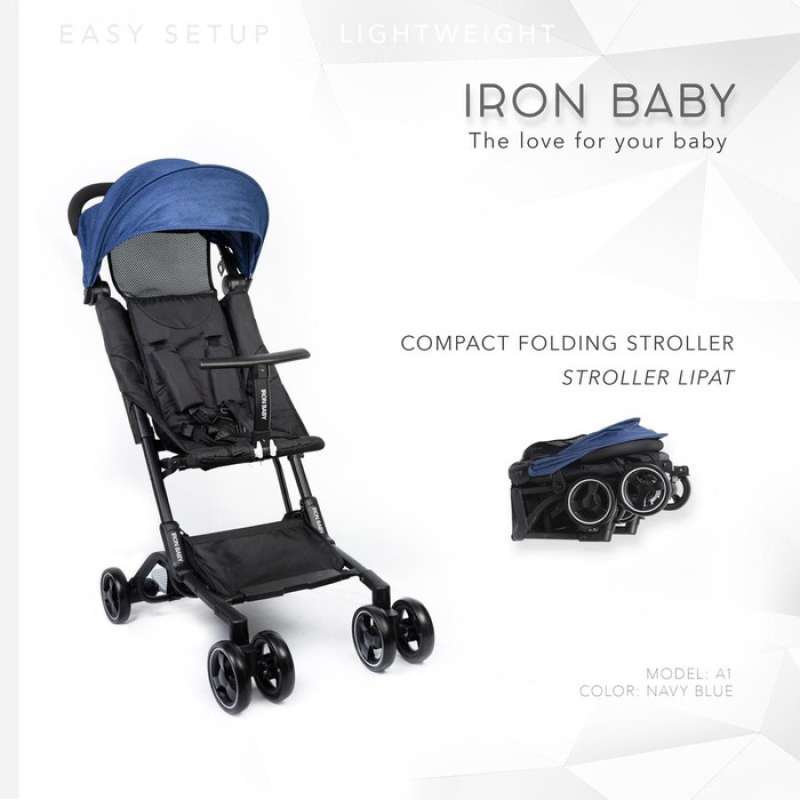 Kereta Dorong Bayi Stroller Baby Cabinsize Stroler Murah Kuat Kokoh Merah