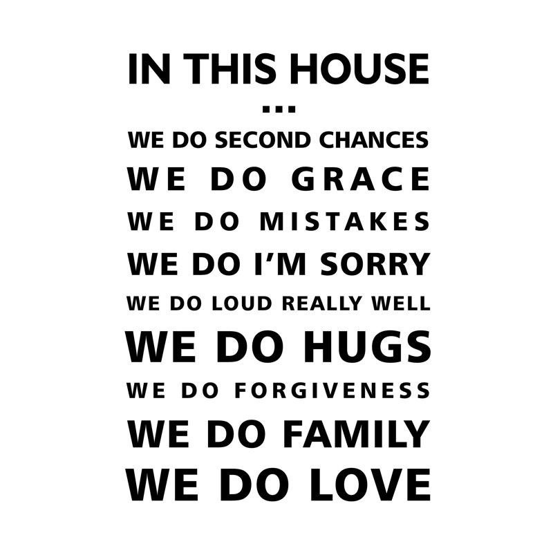 Jual Omahku Wording In This House We Do Wall Sticker Dinding