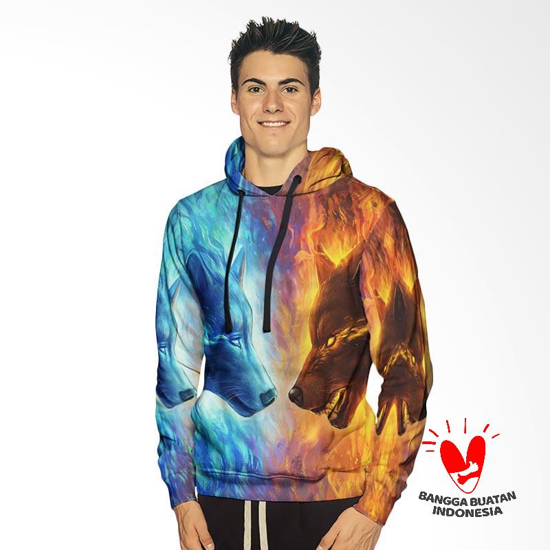 jaket hoodie 3d wolf