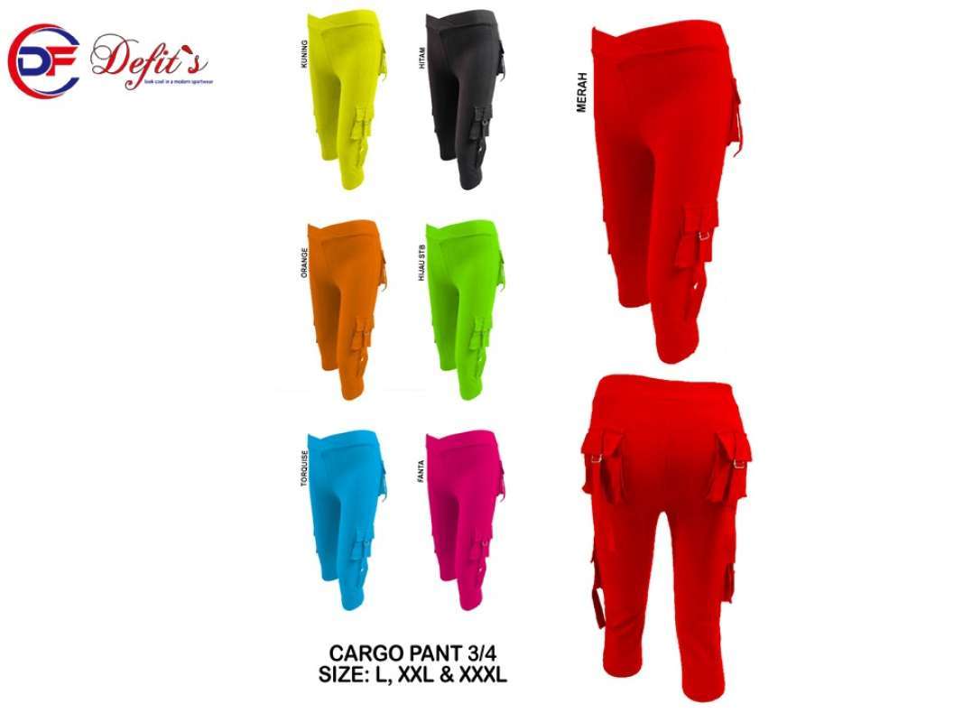 Celana Legging Senam Wanita Cargo Pants 