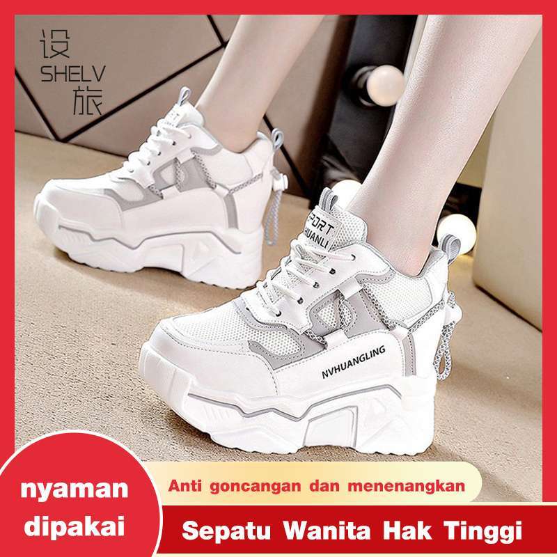 Jual Terbaru 2021 Sepatu Sneakers Wanita Sepatu Hak Tinggi Dad