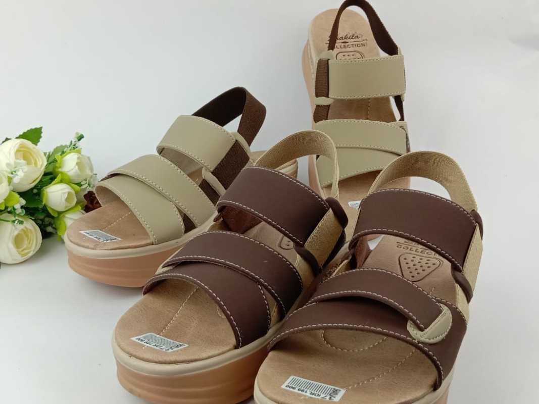 Jual Sandal wedges wanita kekinian Sendal Wanita Fashionable