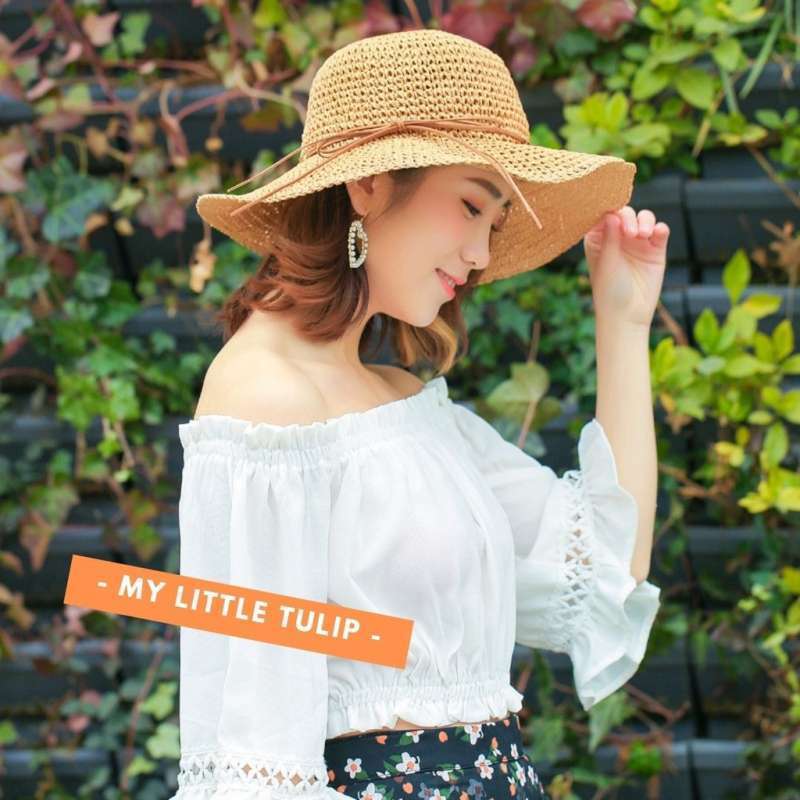 Promo Topi Anyam Cewe Topi Rotan, Straw 