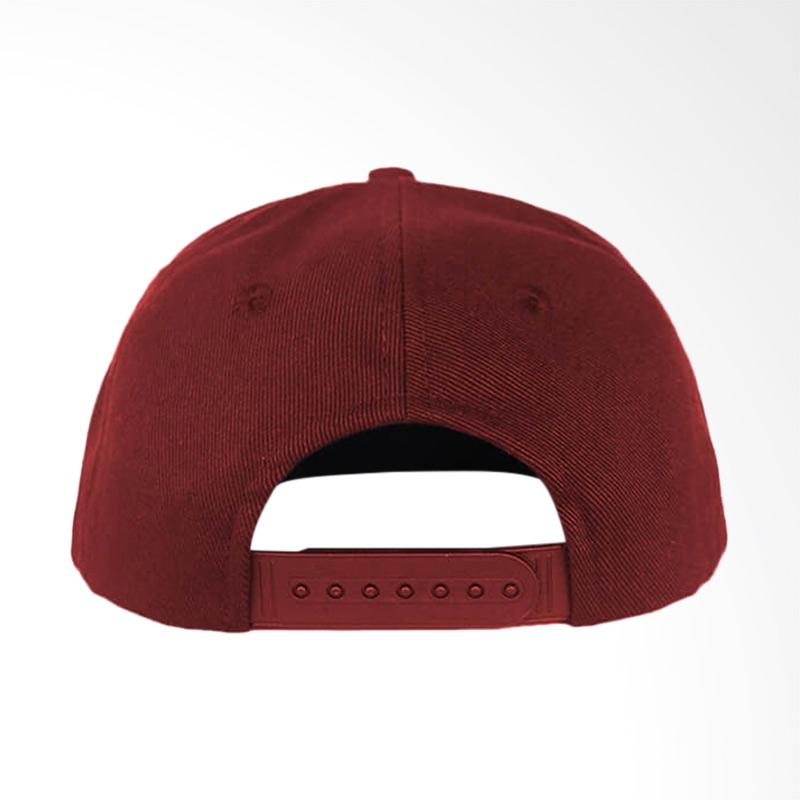 Road Track Topi Snapback Pria - Maroon 