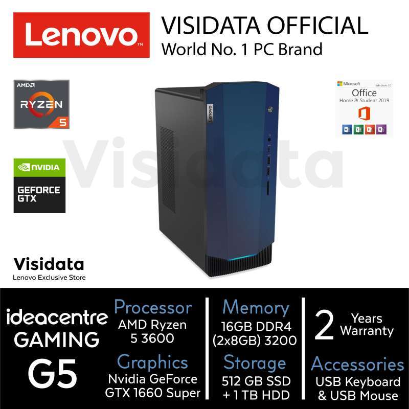 Jual Share: Favorit (5) Lenovo Legion G5 Pc Ryzen 3600 Gtx 1660