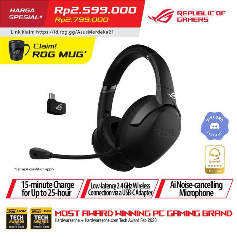 Jual ASUS ROG STRIX GO 2.4 WIRELESS 