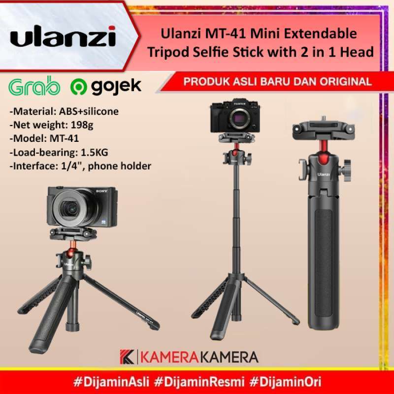 KameraKamera Ulanzi MT-41 Mini Extendable Tripod Selfie Stick with in  Head