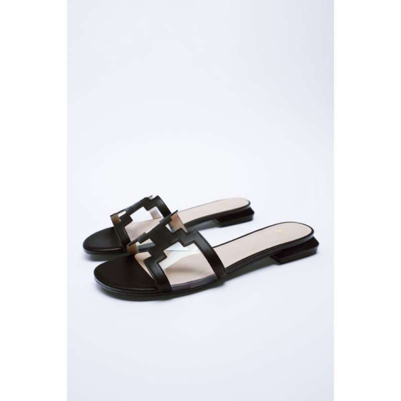 FLAT VINYL SANDALS 