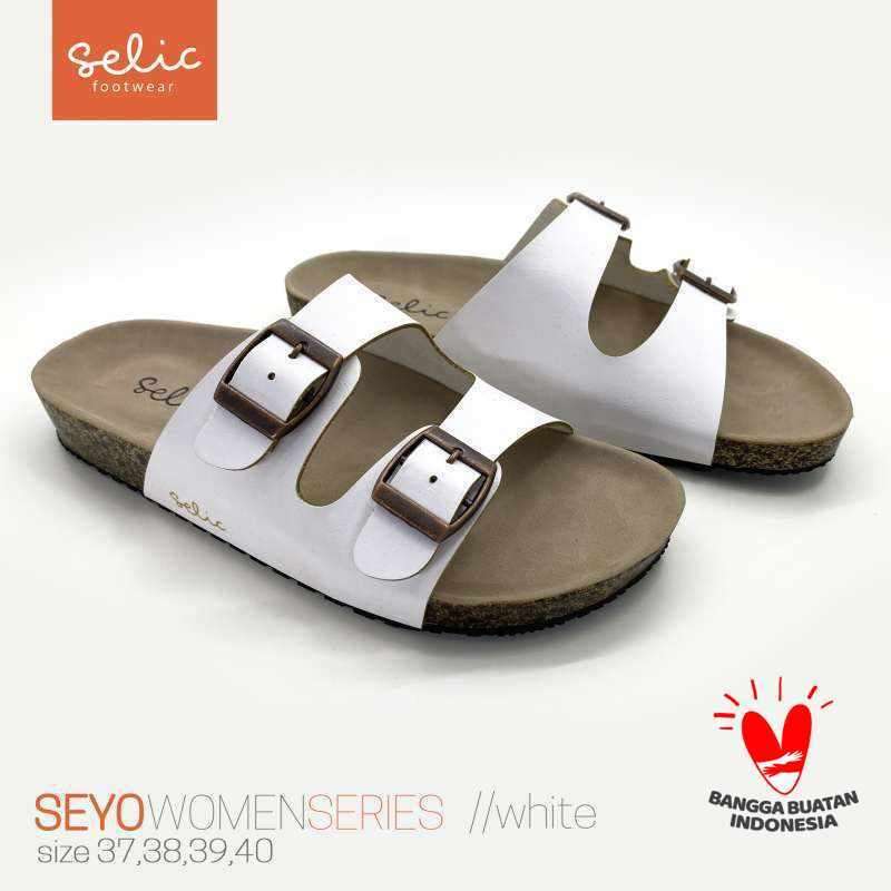 Jual Selic Footwear Seyo White Sandal Wanita Cassual Keren dan