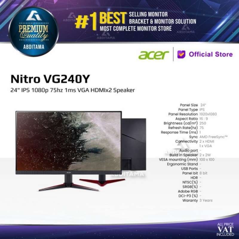 Jual Hotsale Monitor Led Acer Vg240Y 24 