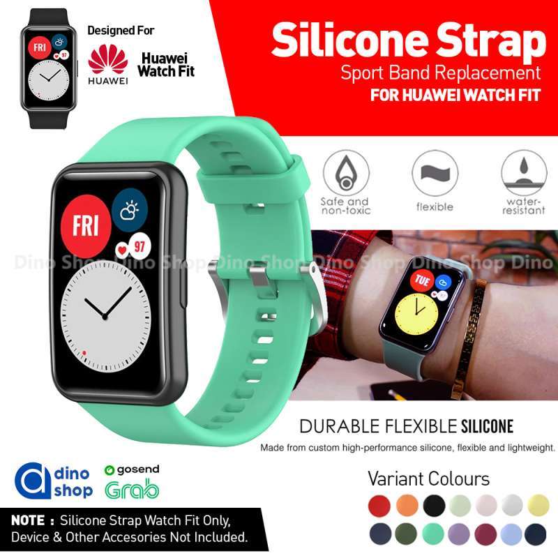 Jual Silicone Strap For Huawei Watch Fit rubber Silikon Tali Smartwatch Green Di Seller Dino Shop id Gelam Jaya Kab. Tangerang Blibli