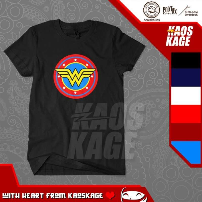 Jual Kaos Baju Distro WONDER WOMEN LOGO 