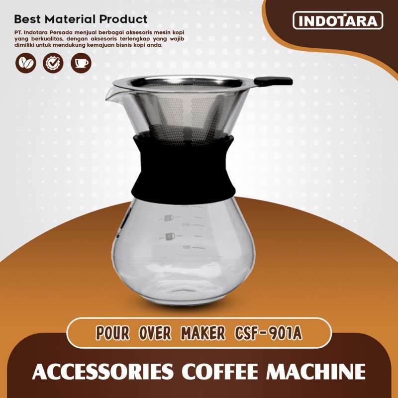 Jual Server V60 Glass Pour Over Coffee Maker Csf901a Di Seller