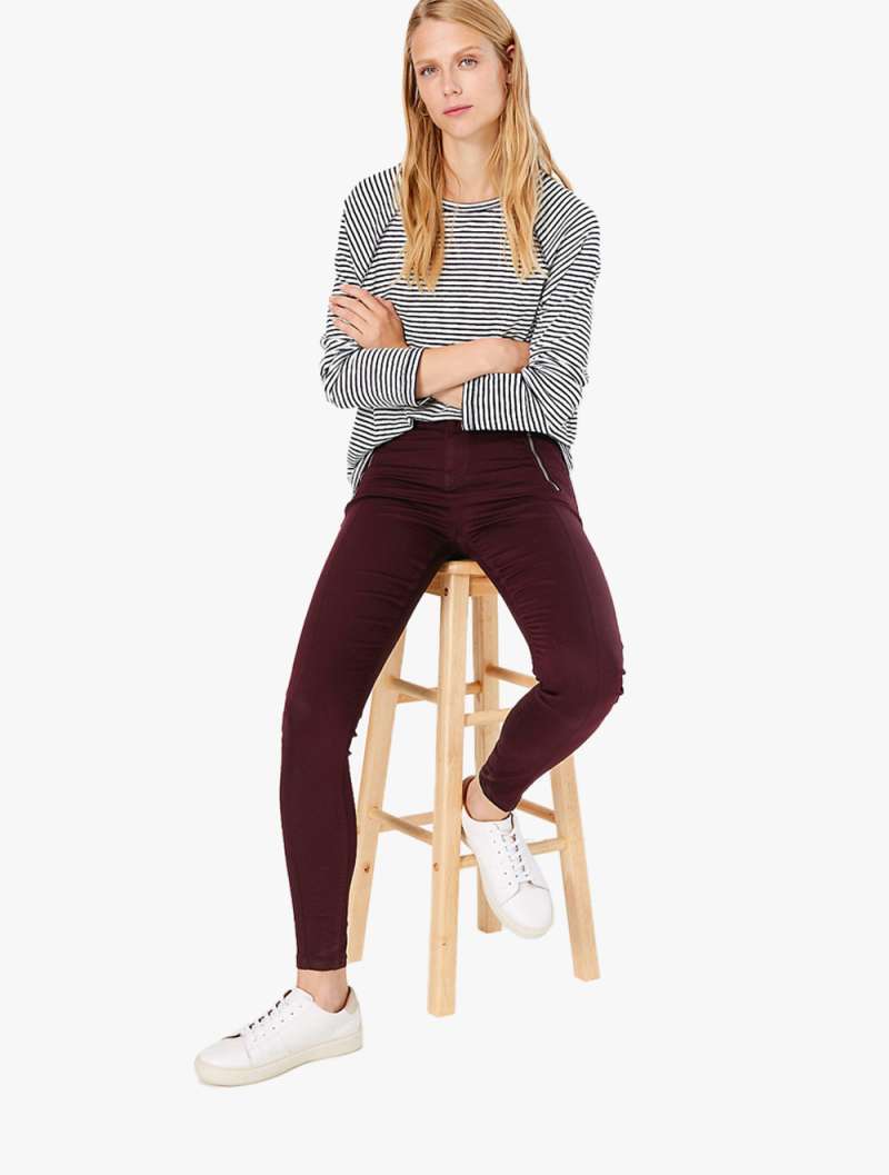 Cotton Rich Skinny Leg Trousers di 