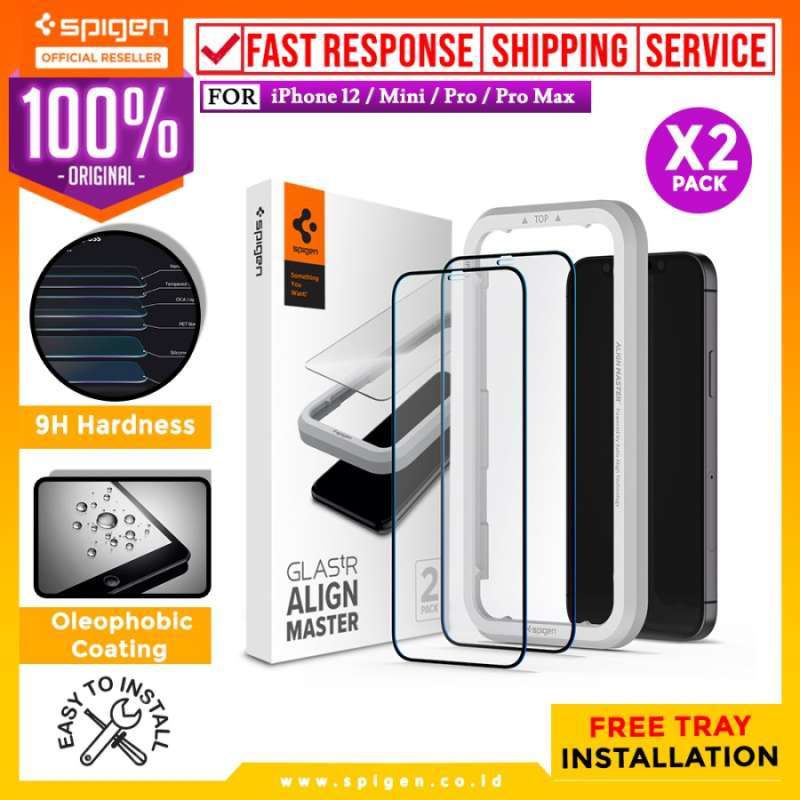 Tempered Glass iPhone 12 Pro Max 12 Mini Spigen AlignMaster Full Cover