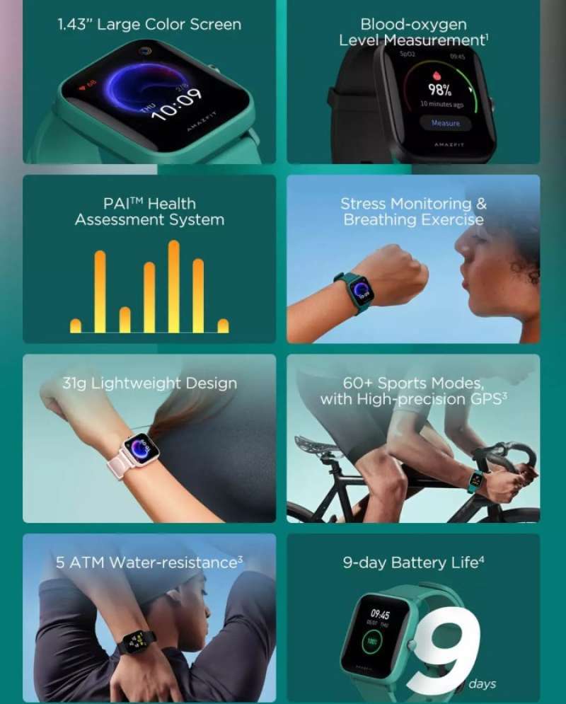 Jual RECOMMEND Amazfit Official Bip U Smartwatch Sport Jam Tangan Digital Smart Watch - Merah Muda, Bip U PRO di Seller WHIZ SHOP - Indonesia | Blibli