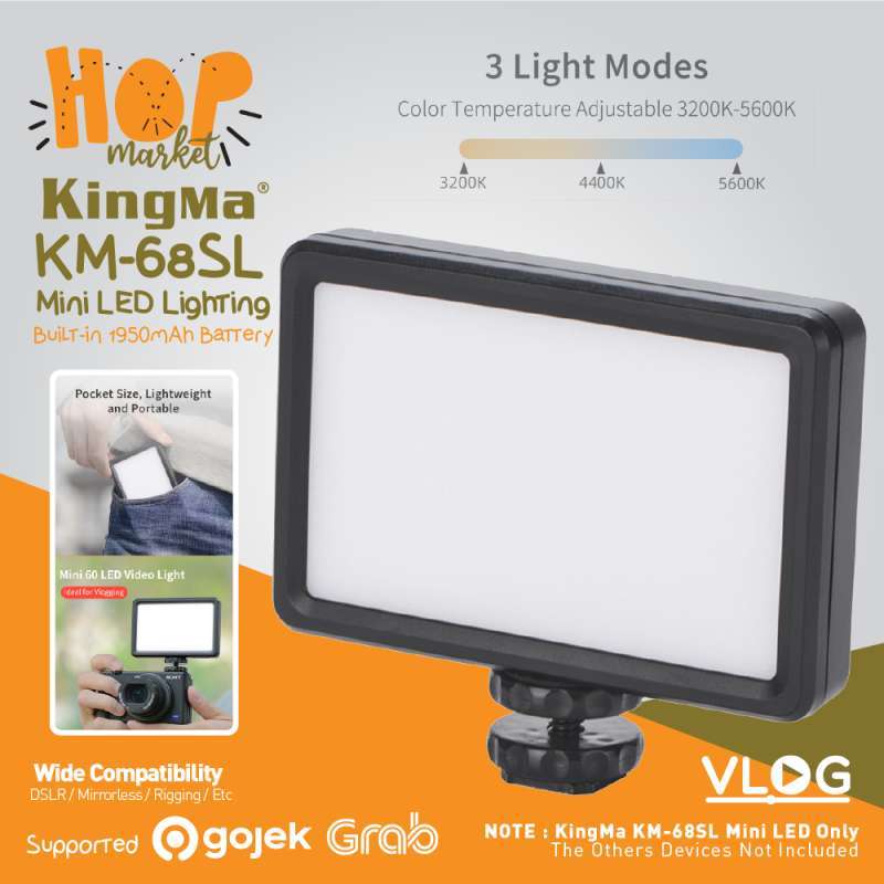 KingMa KM-68SL Mini Lampu LED Vlog 
