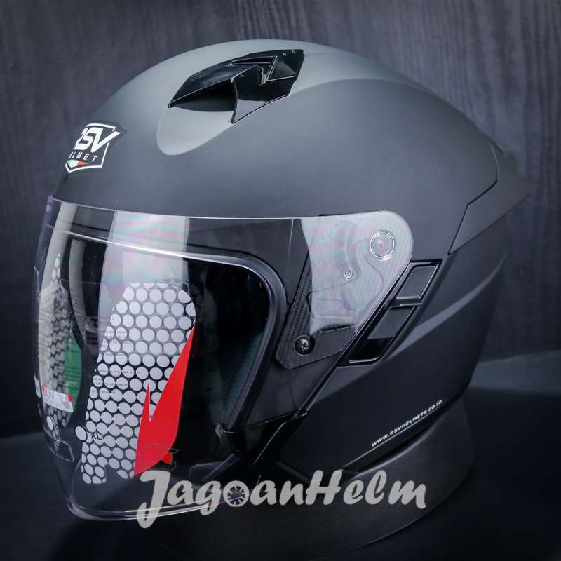 Jual HELM RSV SV300 SOLID BLACK DOFF 